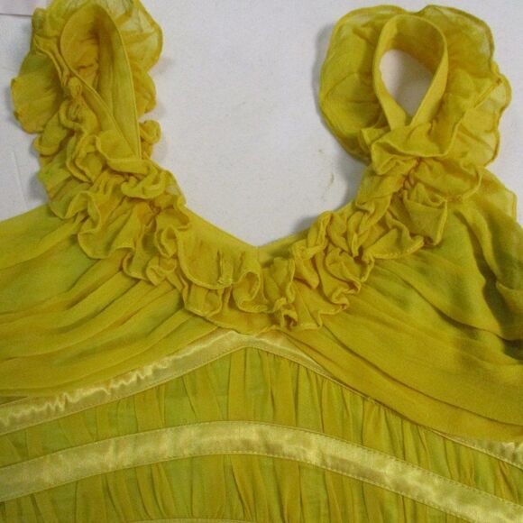 Diane von Furstenberg Yellow Silk Dress 2 - Picture 5 of 7